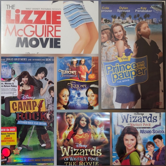 Y2K Disney Nostalgia 6pc Bundle (Wizards/Twitches/Lizzie McGuire/Camp Rock/